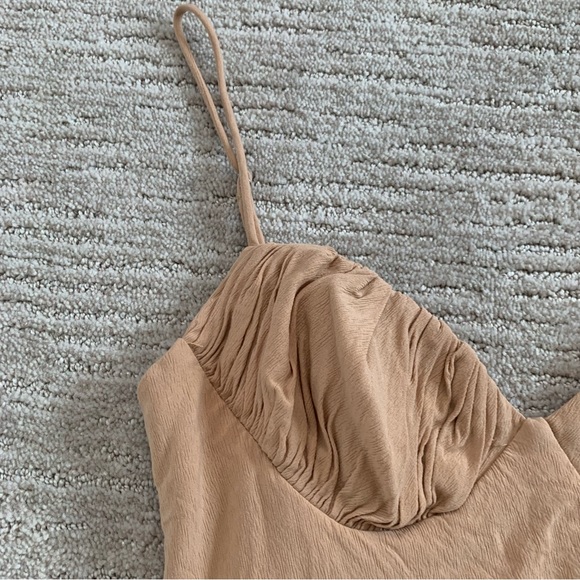 Tan Cupped Mini Dress - Picture 3 of 5